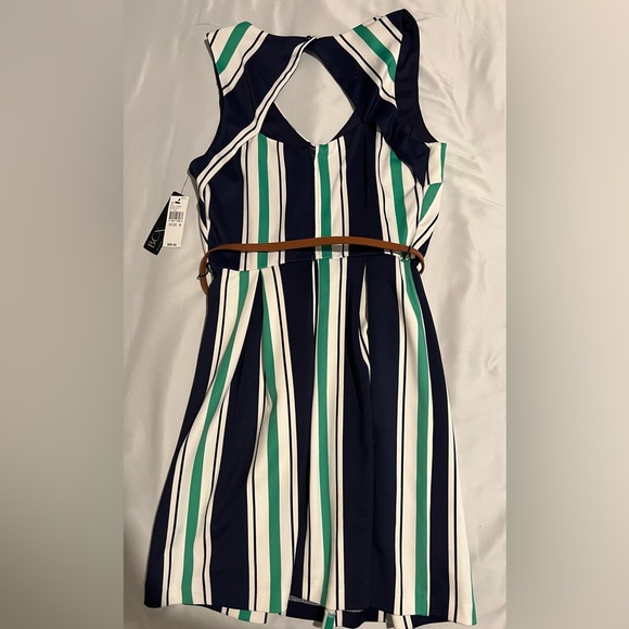 NWT BCX Striped Dress with Belt - Picture 6 of 7